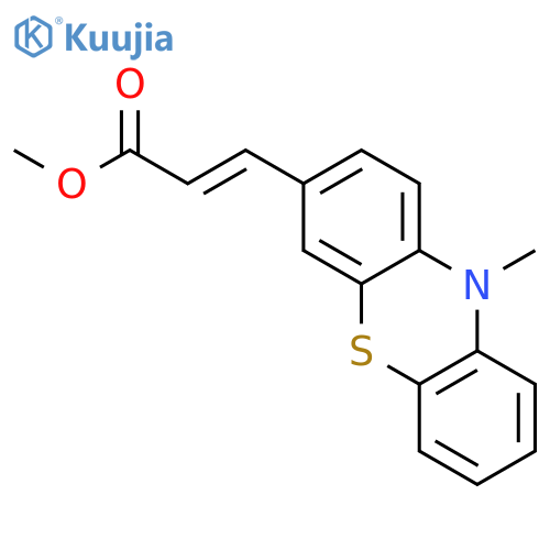 2-Propenoic acid, 3-(10-methyl-10H-phenothiazin-3-yl)-, methyl ester structure