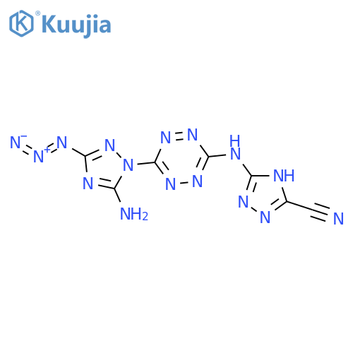 1H-1,2,4-Triazole-3-carbonitrile, 5-[[6-(5-amino-3-azido-1H-1,2,4-triazol-1-yl)-1,2,4,5-tetrazin-3-yl]amino]- structure