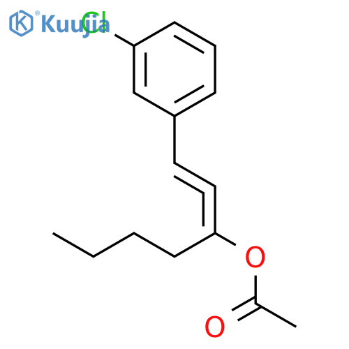 1,2-Heptadien-3-ol, 1-(3-chlorophenyl)-, 3-acetate structure