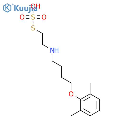 S-(2-{[4-(2,6-dimethylphenoxy)butyl]amino}ethyl) hydrogen sulfurothioate structure