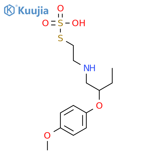 Thiosulfuric acid,S-[2-[[2-(4-methoxyphenoxy)butyl]amino]ethyl] ester structure