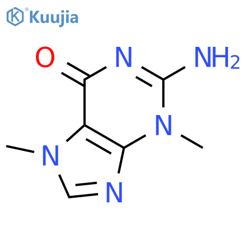 2-amino-3,7-dihydro-3,7-dimethyl-6H-Purin-6-one structure