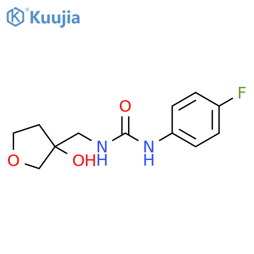 1-(4-fluorophenyl)-3-(3-hydroxyoxolan-3-yl)methylurea structure