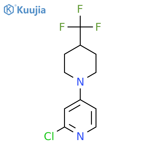 2-Chloro-4-(4-(trifluoromethyl)piperidin-1-yl)pyridine structure