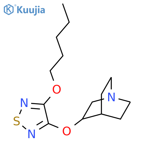 1-Azabicyclo[2.2.2]octane, 3-[[4-(pentyloxy)-1,2,5-thiadiazol-3-yl]oxy]- structure