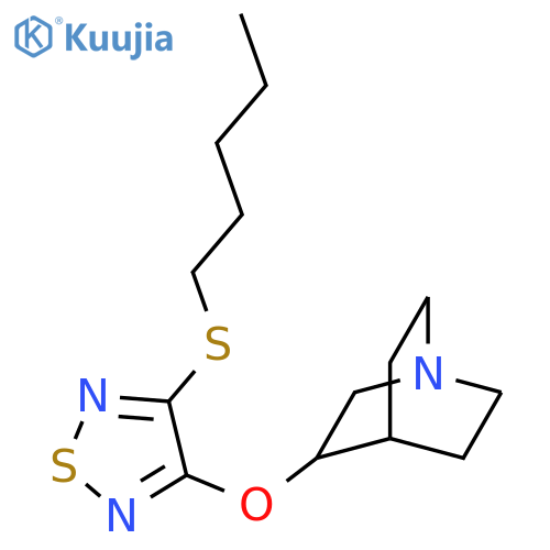 1-Azabicyclo[2.2.2]octane, 3-[[4-(pentylthio)-1,2,5-thiadiazol-3-yl]oxy]- structure