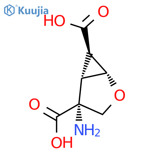 2-Oxabicyclo[3.1.0]hexane-4,6-dicarboxylicacid, 4-amino-, (1R,4R,5S,6R)-rel- structure