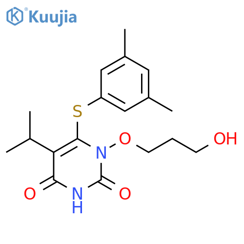 2,4(1H,3H)-Pyrimidinedione,6-[(3,5-dimethylphenyl)thio]-1-(3-hydroxypropoxy)-5-(1-methylethyl)- structure