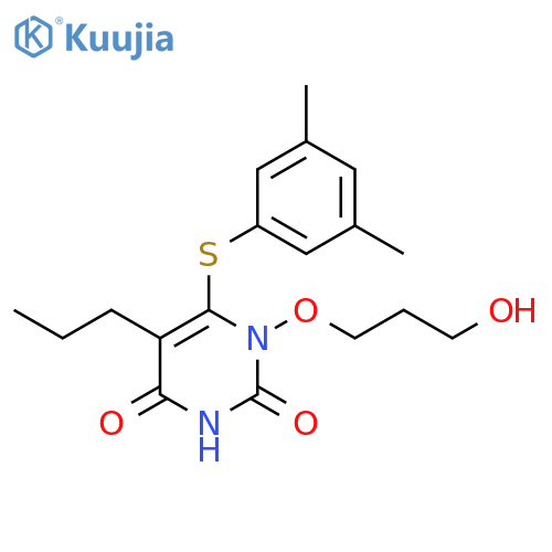 2,4(1H,3H)-Pyrimidinedione,6-[(3,5-dimethylphenyl)thio]-1-(3-hydroxypropoxy)-5-propyl- structure