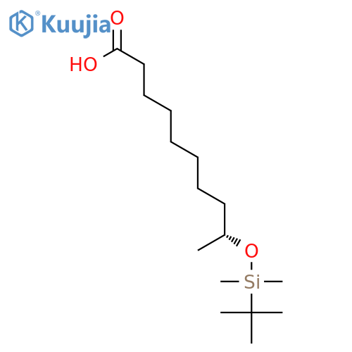 Decanoic acid, 9-[[(1,1-dimethylethyl)dimethylsilyl]oxy]-, (R)- structure