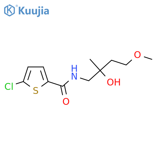 5-chloro-N-(2-hydroxy-4-methoxy-2-methylbutyl)thiophene-2-carboxamide structure
