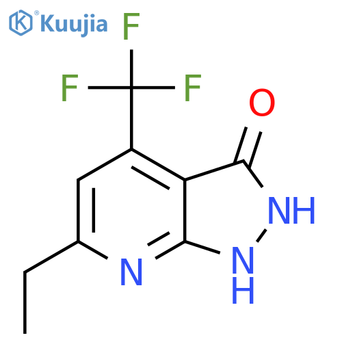 3H-Pyrazolo[3,4-b]pyridin-3-one, 6-ethyl-1,2-dihydro-4-(trifluoromethyl)- structure