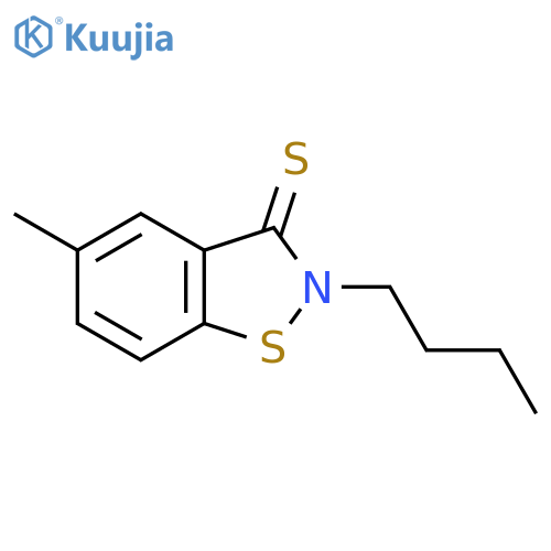 1,2-Benzisothiazole-3(2H)-thione, 2-butyl-5-methyl- structure