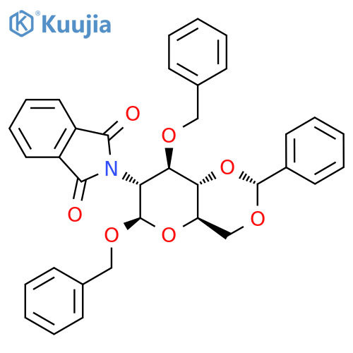Benzyl 3-O-benzyl-4,6-O-benzylidene-2-deoxy-2-N-phthalamido-a-D-glucopyranoside structure