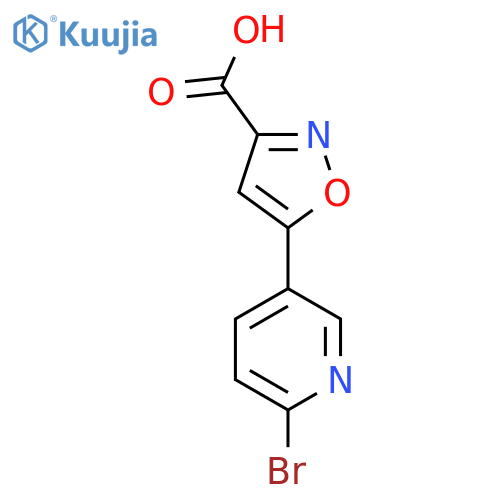 5-(6-bromopyridin-3-yl)-1,2-oxazole-3-carboxylic acid structure