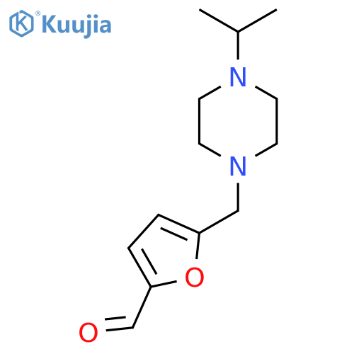5-{4-(propan-2-yl)piperazin-1-ylmethyl}furan-2-carbaldehyde structure