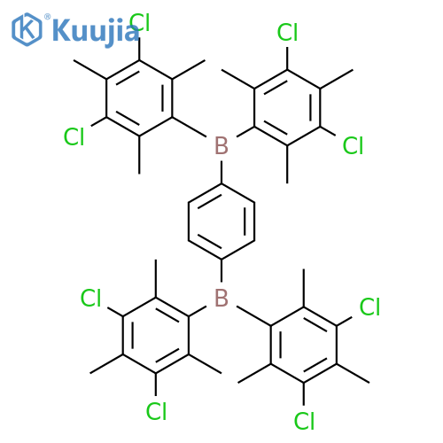 Borane, 1,4-phenylenebis[bis(3,5-dichloro-2,4,6-trimethylphenyl)- structure
