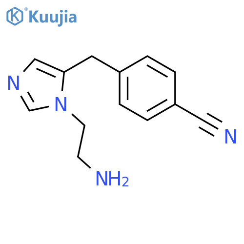 Benzonitrile, 4-[[1-(2-aminoethyl)-1H-imidazol-5-yl]methyl]- structure