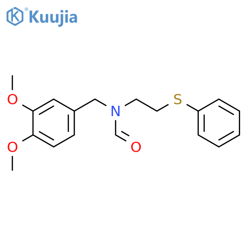 Formamide, N-[(3,4-dimethoxyphenyl)methyl]-N-[2-(phenylthio)ethyl]- structure