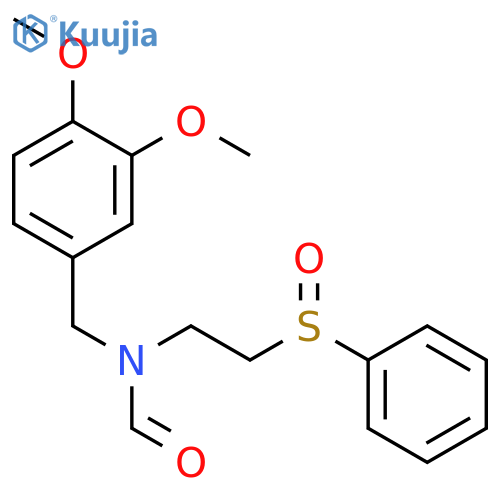 Formamide, N-[(3,4-dimethoxyphenyl)methyl]-N-[2-(phenylsulfinyl)ethyl]- structure