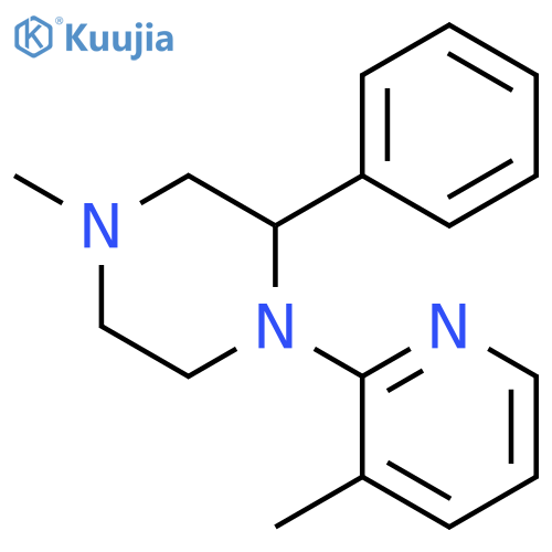 4-Methyl-1-(3-methyl-2-pyridinyl)-2-phenylpiperazine structure