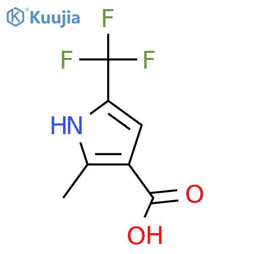 2-methyl-5-(trifluoromethyl)-1H-Pyrrole-3-carboxylic acid structure