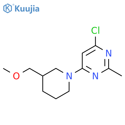 4-Chloro-6-(3-(methoxymethyl)piperidin-1-yl)-2-methylpyrimidine structure