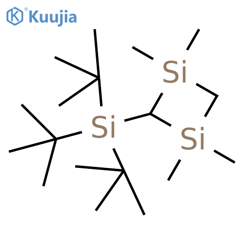 1,3-Disilacyclobutane, 1,1,3,3-tetramethyl-2-[tris(1,1-dimethylethyl)silyl]- structure
