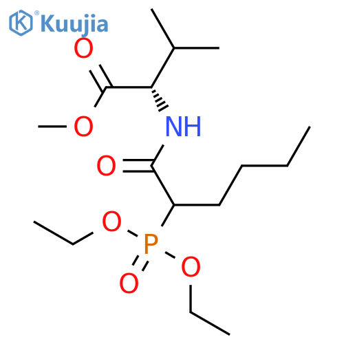 L-Valine, N-[2-(diethoxyphosphinyl)-1-oxohexyl]-, methyl ester structure