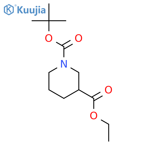 O1-tert-butyl O3-ethyl (3S)-piperidine-1,3-dicarboxylate structure