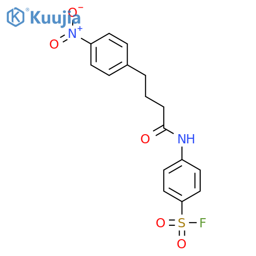 4-[4-(4-nitrophenyl)butanoylamino]benzenesulfonyl fluoride structure