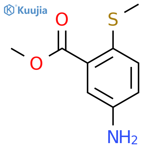 Benzoic acid,5-amino-2-(methylthio)-, methyl ester structure