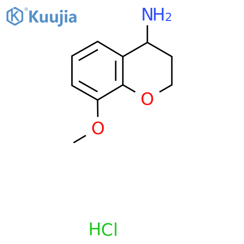 8-methoxy-3,4-dihydro-2H-1-benzopyran-4-amine hydrochloride structure