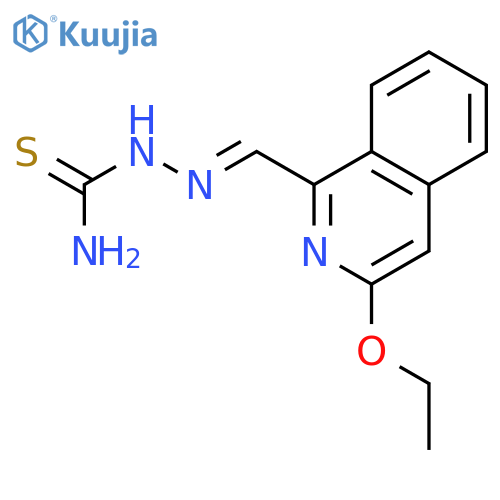 Hydrazinecarbothioamide, 2-[(3-ethoxy-1-isoquinolinyl)methylene]- structure