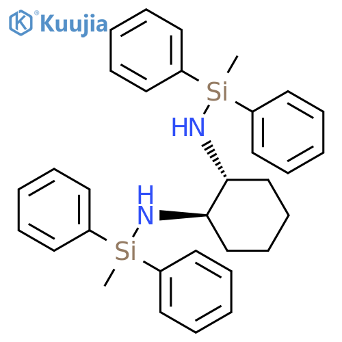 1,2-Cyclohexanediamine, N,N'-bis(methyldiphenylsilyl)-, trans- structure