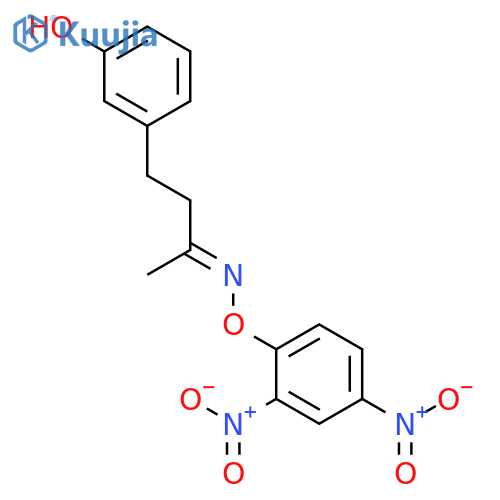 2-Butanone, 4-(3-hydroxyphenyl)-, O-(2,4-dinitrophenyl)oxime, (2E)- structure