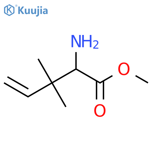2-Amino-3,3-dimethyl-pent-4-enoic acid methyl ester structure