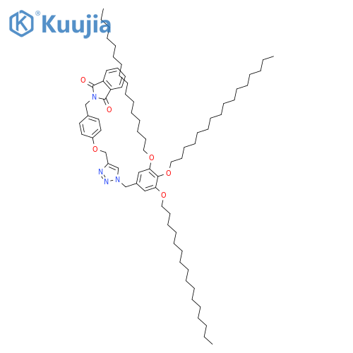 1H-Isoindole-1,3(2H)-dione, 2-[[4-[[1-[[3,4,5-tris(hexadecyloxy)phenyl]methyl]-1H-1,2,3-triazol-4-yl]methoxy]phenyl]methyl]- structure