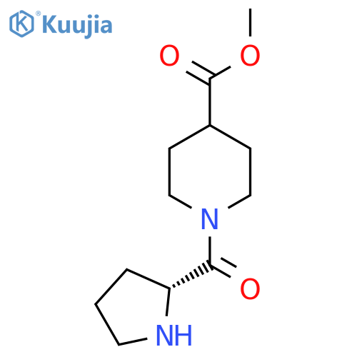 methyl 1-(2R)-pyrrolidine-2-carbonylpiperidine-4-carboxylate structure