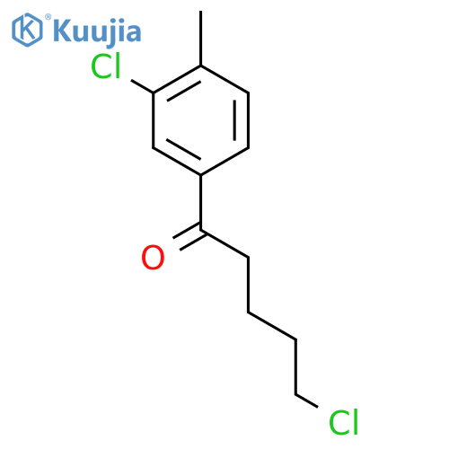 1-Pentanone, 5-chloro-1-(3-chloro-4-methylphenyl)- structure