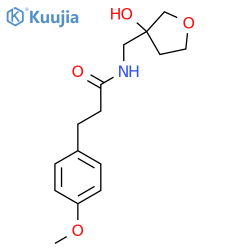 N-(3-hydroxyoxolan-3-yl)methyl-3-(4-methoxyphenyl)propanamide structure