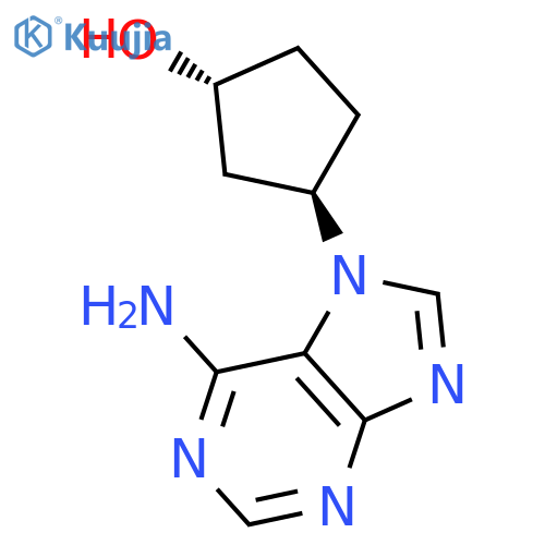 Cyclopentanol, 3-(6-amino-7H-purin-7-yl)-, (1R-trans)- structure