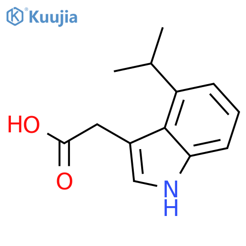 1H-Indole-3-aceticacid, 4-(1-methylethyl)- structure