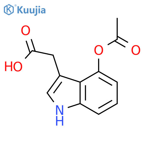 1H-Indole-3-acetic acid, 4-(acetyloxy)- structure