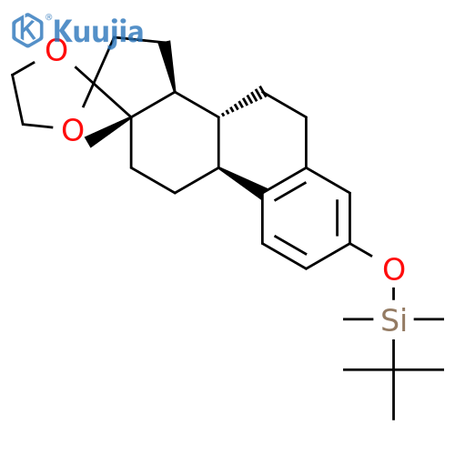 17-ethylenedioxy-3-(t-butyldimethylsilyl)oxyestra-1,3,5(10)-triene structure