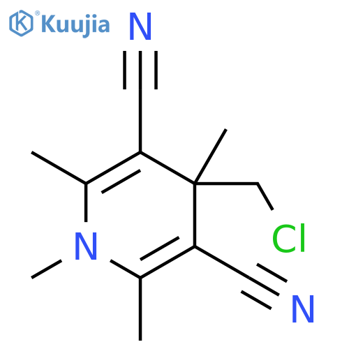 4-(chloromethyl)-1,2,4,6-tetramethylpyridine-3,5-dicarbonitrile structure