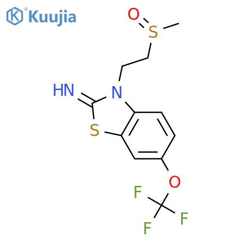 2(3H)-Benzothiazolimine,3-[2-(methylsulfinyl)ethyl]-6-(trifluoromethoxy)- structure