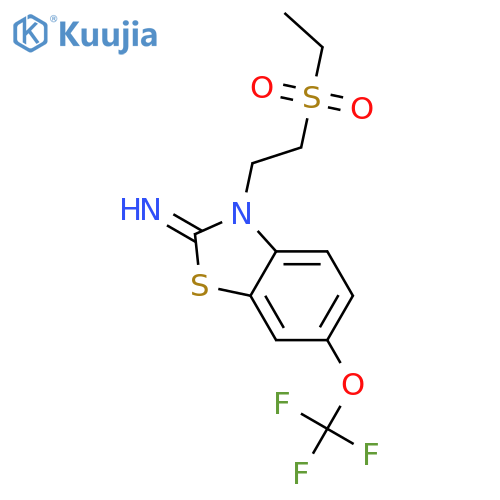 2(3H)-Benzothiazolimine, 3-[2-(ethylsulfonyl)ethyl]-6-(trifluoromethoxy)- structure