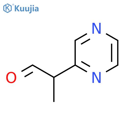 2-(pyrazin-2-yl)propanal structure