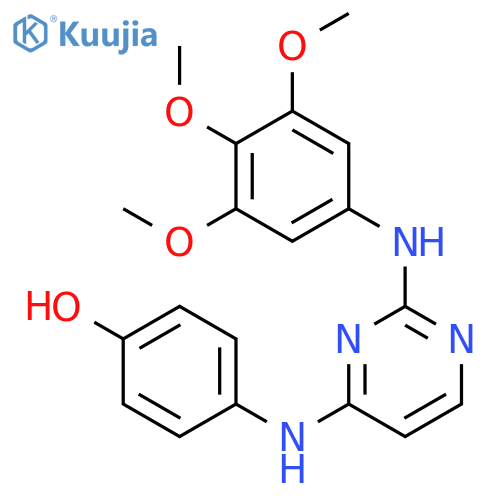 Phenol, 4-[[2-[(3,4,5-trimethoxyphenyl)amino]-4-pyrimidinyl]amino]- structure